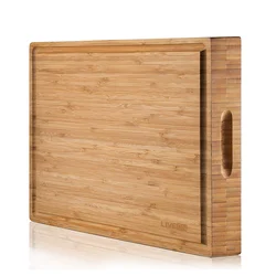 Wholesale Organic Natural Extra Large Bamboo Cutting Board Bamboo Chopping Board  with Juice Groove