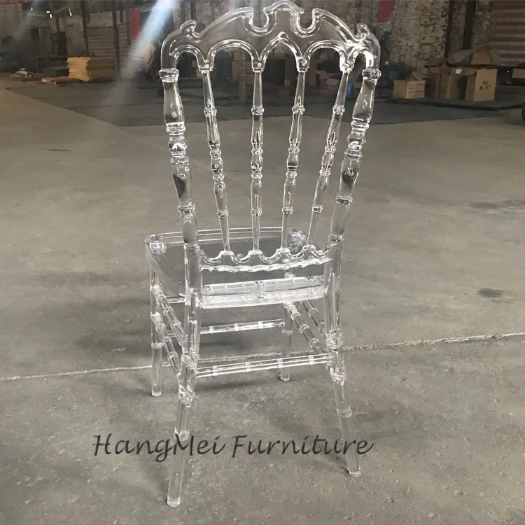 Transparent clear Crystal Pc Resin Wedding Royal Chiavari Chair