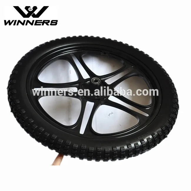 20 inch alloy rim pu solid tire horse basket wheel
