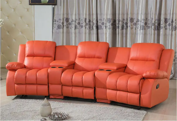 Самый удобный мягкий кожаный диван с откидывающейся спинкой 601