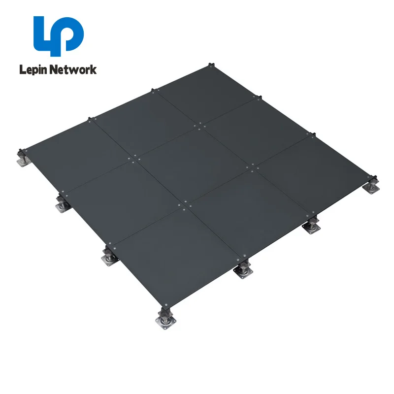 ningbo lepin factory price list 600x600 server room raised floor tiles panel OA network floor in all-steel support size  price
