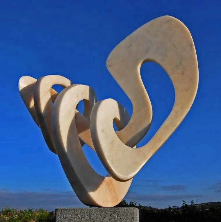 Современная уличная черная мраморная каменная абстрактная художественная резьба