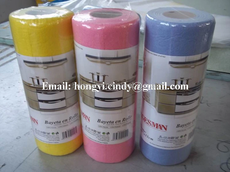 Viscose/polyester super absorbent needle punched nonwoven perforated tear-off all purpose cleaning cloth rolls