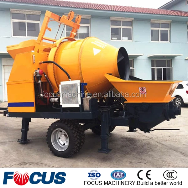 Concrete Mixer With Pump Electric Grount Pumps Skid Steer Portable Concrete Mixer Pump Trailer Small Diesel Cement Mixer