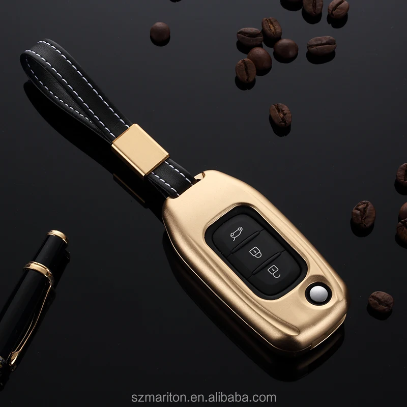 
Silver Color Metal Alloy Cover For Clio Kangoo Modus Megane 3 Button FOB remote key shell case 