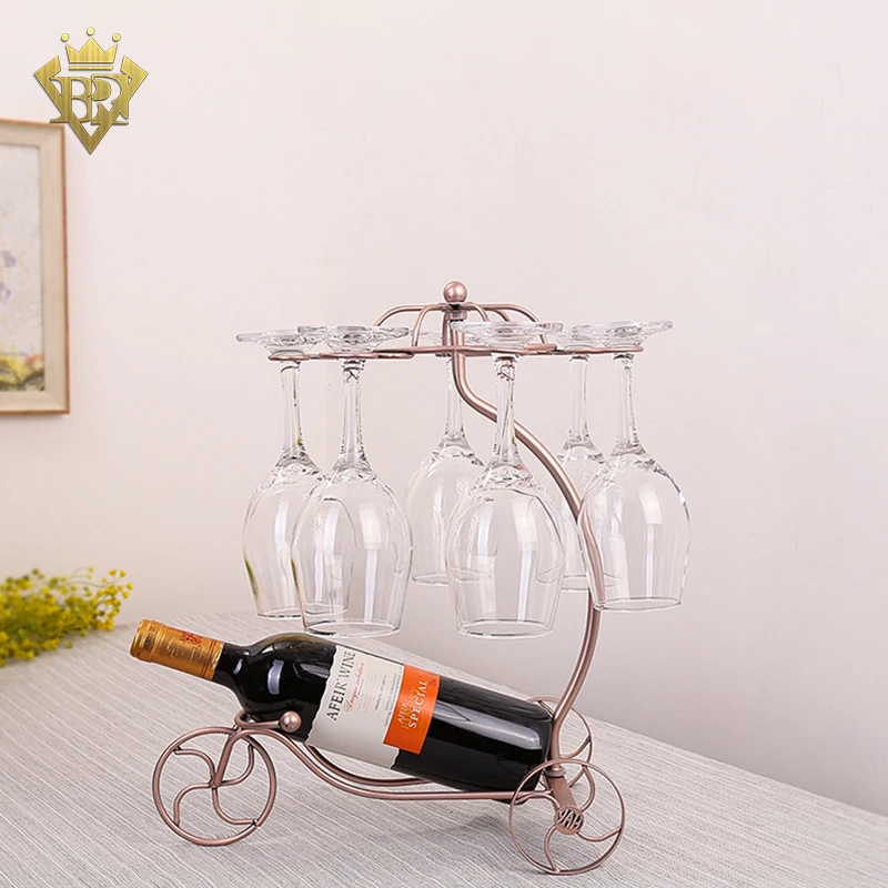 2 в 1 бутылки вина стеклянный шкаф для вина, для одной бутылки держатель с 6 бокал для вина стеллажи для выставки товаров
