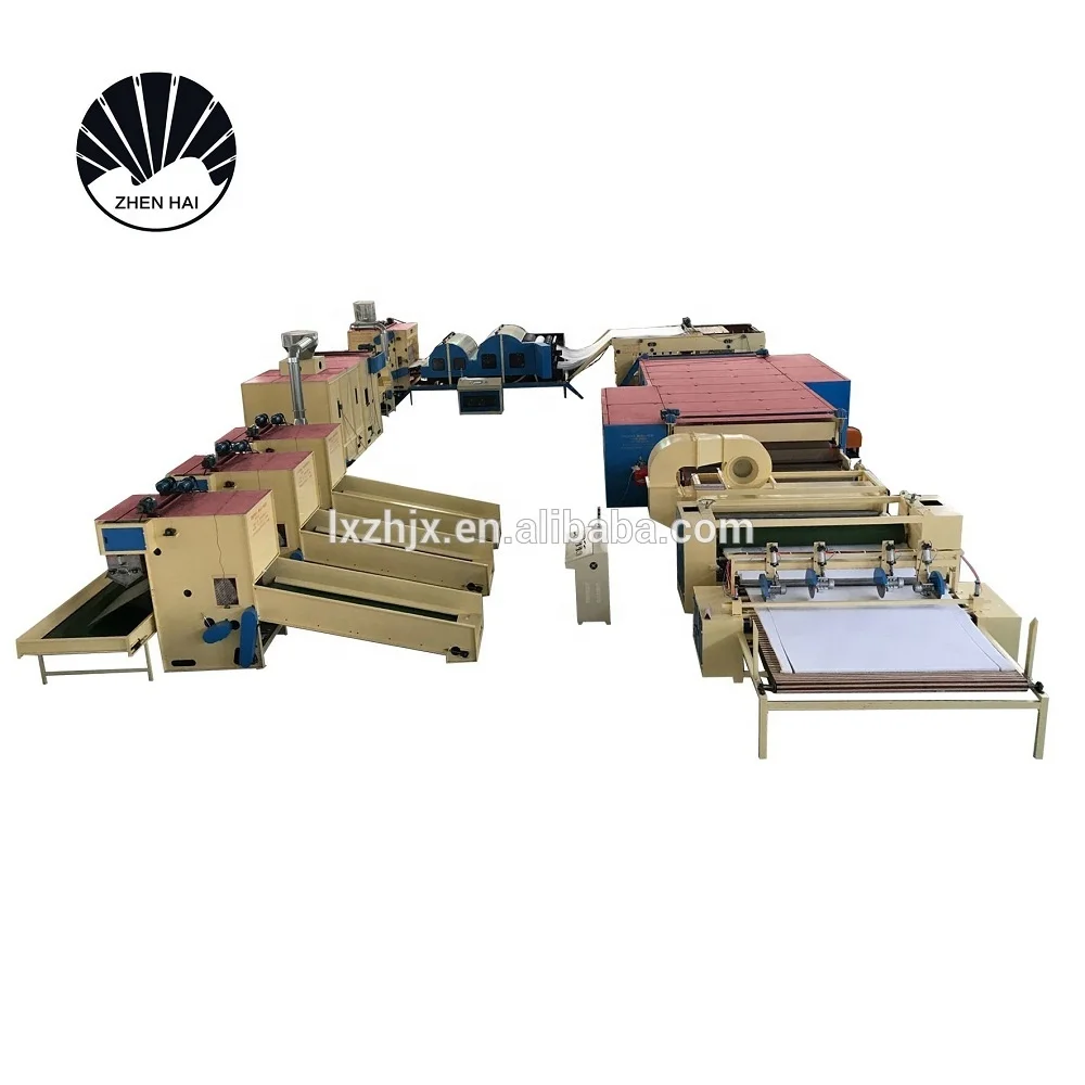 YWJM-1 Topper mattress wadding roll making machine interlining production  line plant