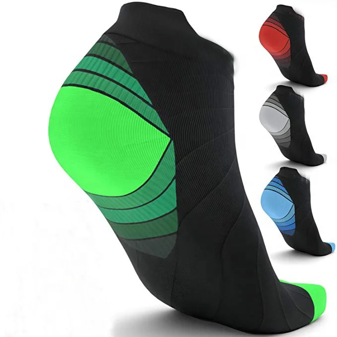 AJ 19269, оптовая продажа, нейлоновые Компрессионные носки для бега, подошвенного фасциита, лодыжки, низкие носки для бега