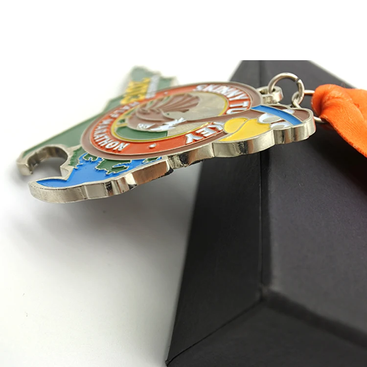 Custom Metal Virtual Run Race Medal Turkey Shaped Trot Run Half Marathon Sports Medallas