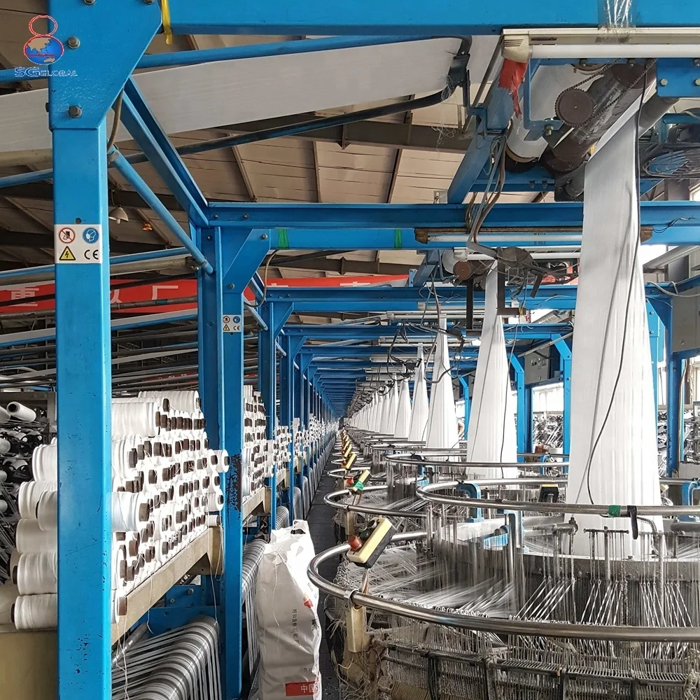 CE 48CM 107GSM heavy duty Durable white coated waterproof tubular PP woven polypropylene fabric roll for sale