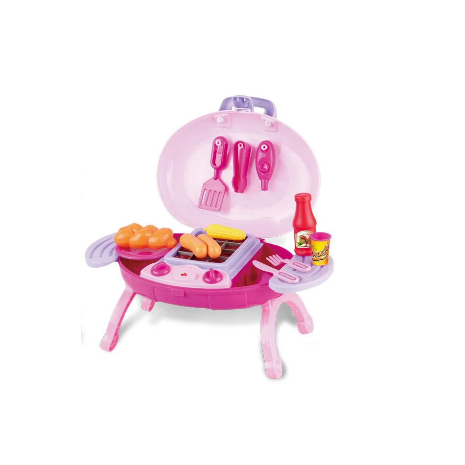 
High quality educational interesting BBQ play set kitchen toys for kids 