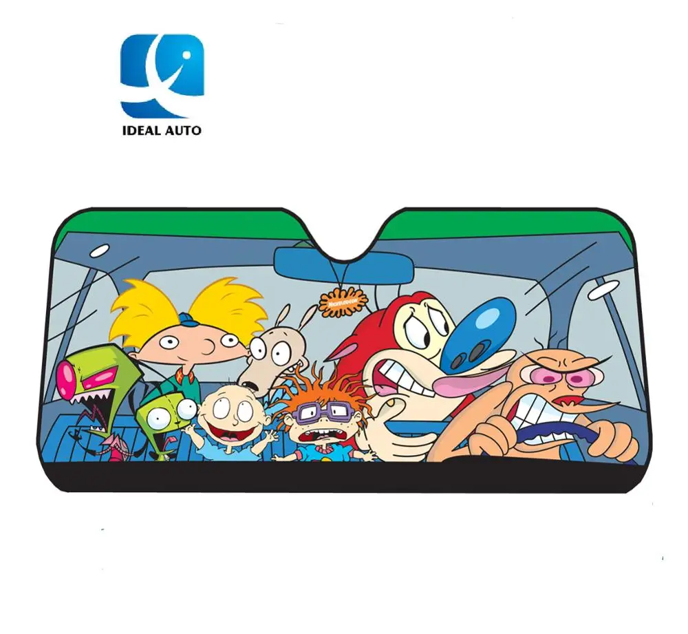 custom printed automatic car windshield sun shade foldable aluminum front car sun shade