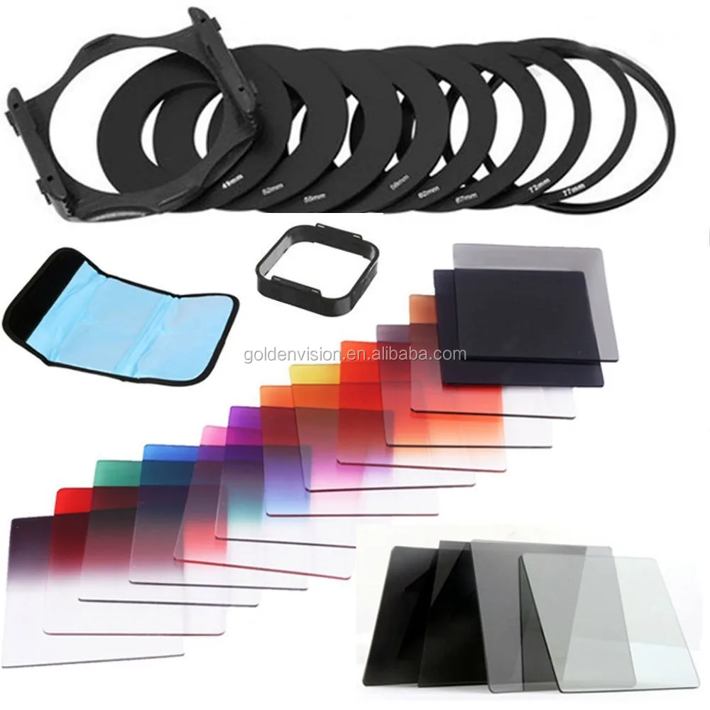 2017 Factory supply OEM customize 34 in1 Complete Square Filter Kit for Cokin P Series Filter set+ Filter Holder+ Lens Hood