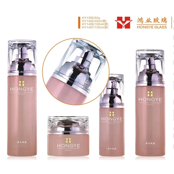 Fill Luxury Elegant Vacuum Cosmetic Jars and Bottles Glass PUMP Sprayer,pump Sprayer Cosmetic Packaging Plastic Skin Care Cream