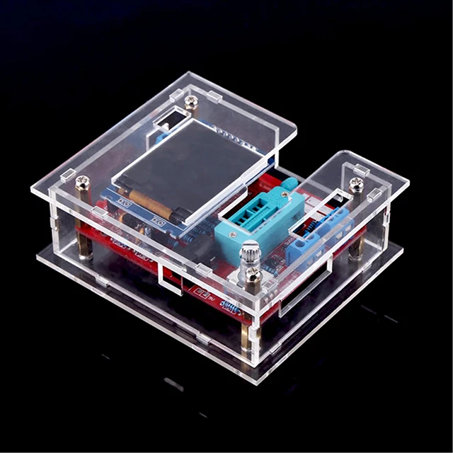 Многофункциональный тестер транзисторов с ЖК-дисплеем набор для самостоятельной сборки акриловым