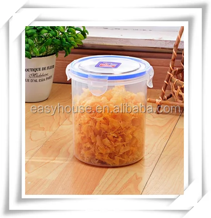 wholesale round shape 1500ml plastic food container with lid all size fd020