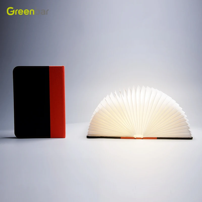 
New Desgin Creative Foldeable LED Book Light Rechargeable Night Light Wooden Book lamp Customize Logo Business Promotion Gift 