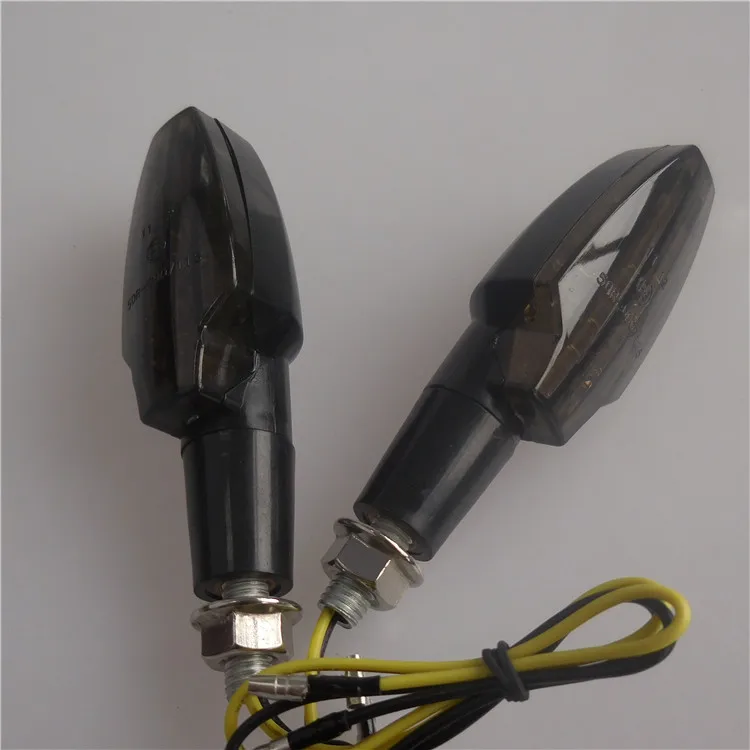 16 LED Motorbike Motorcycle Turn Signal Light Indicator Amber Blinker Flashing Lamp Scooter Cornering Direction Indicators Smoke