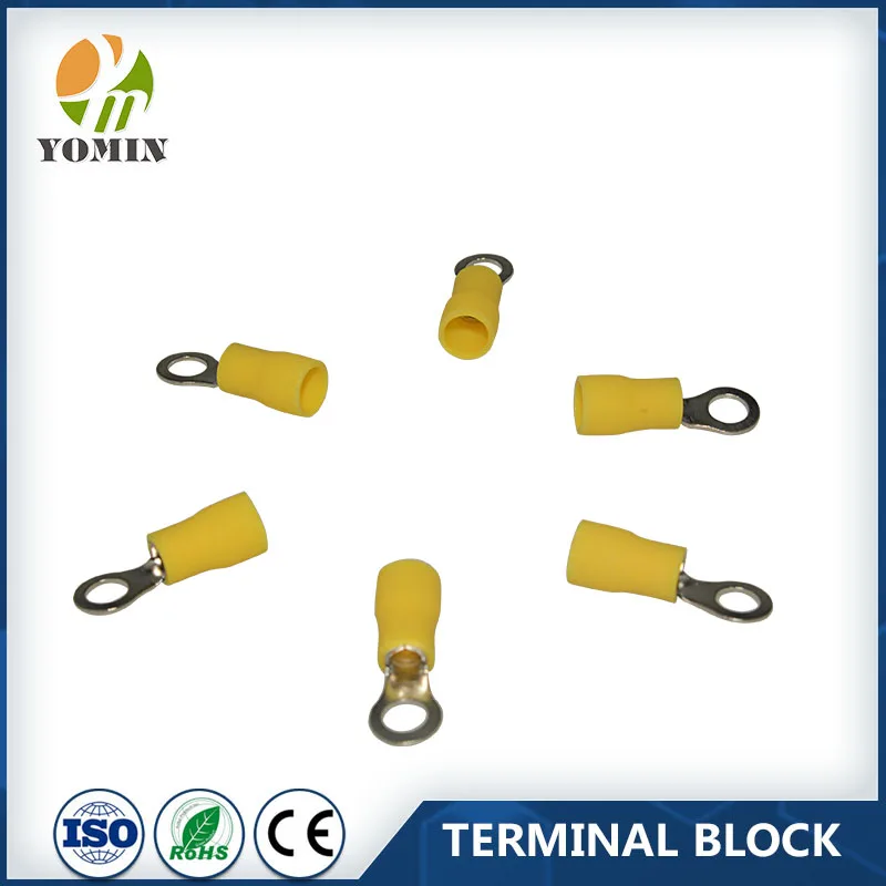 Double Screw Insulated Ring Terminal RV Series Copper Cable Lug