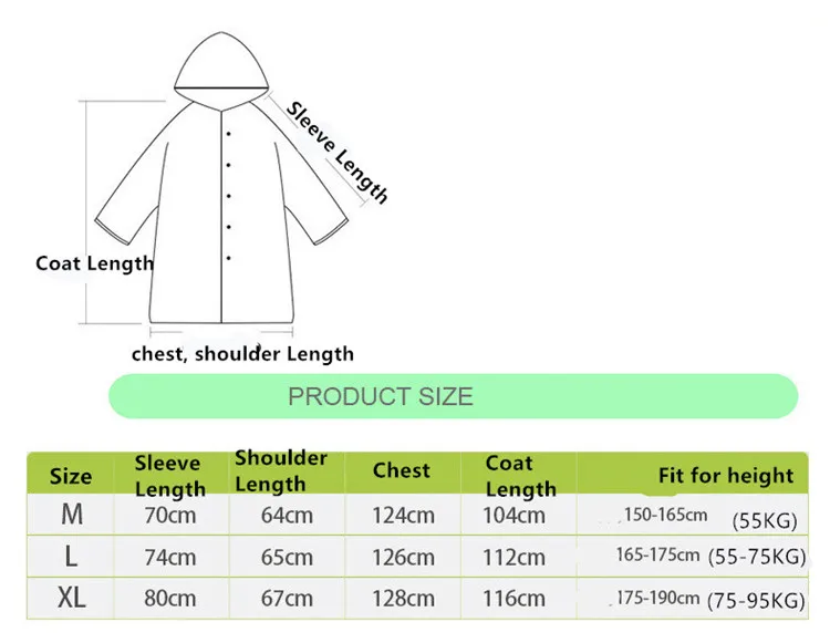 Male and female Fashionable transparent raincoat hiking outdoor long Backpack Travel raincoat portable raincoat