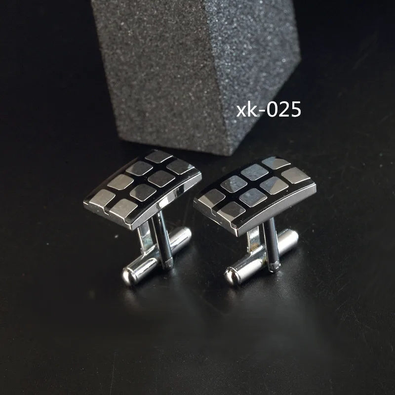 Модные металлические запонки оптом, жесткие эмалированные запонки