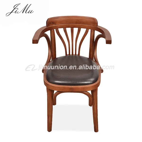 French Antique Vintage Style Dining Chair For Restaurant Solid Wooden Carved Back Dining Chair For Restaurant