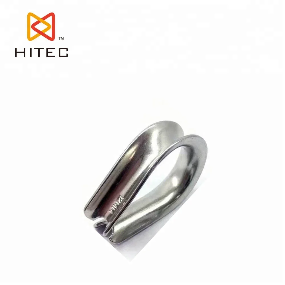 U.S TYPE AISI 304, 316 stainless steel wire rope rigging extra heavy duty thimble