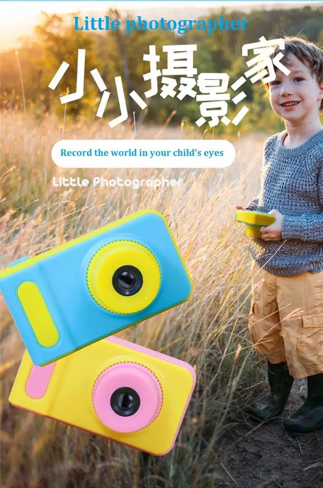 Hot Selling Portable Best Gift for Children Kids HD 1080P Cartoon Digital Camera Video Recorder Christmas Xmas Birthday Gift