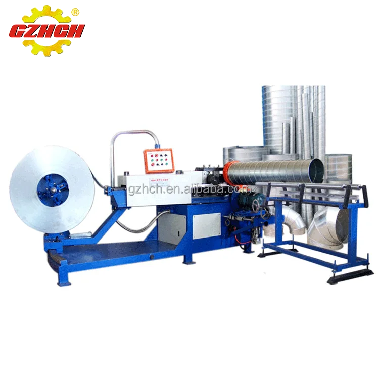CNC Spiral tube making machine, helix duct former, easy control spiral pipes producing machine