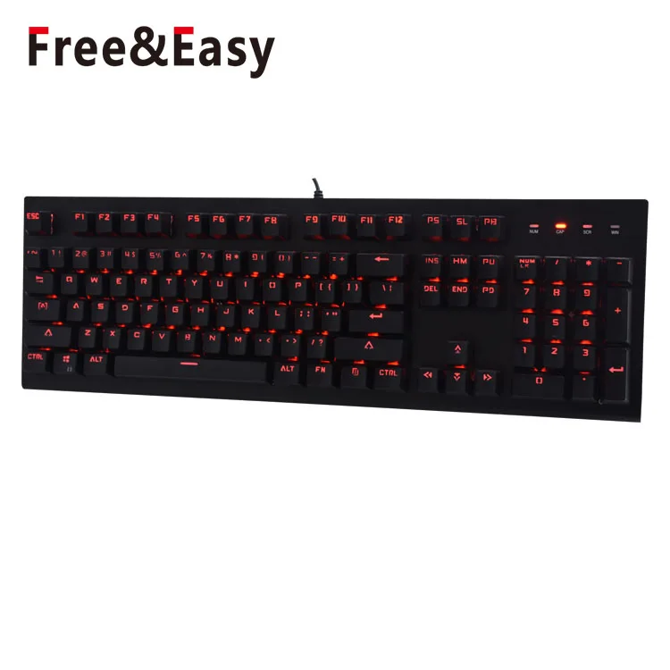 OEM Cheapest Cost Red Rgb Mechanical Keyboard Teclado Gamer With Cherry Mx Switch