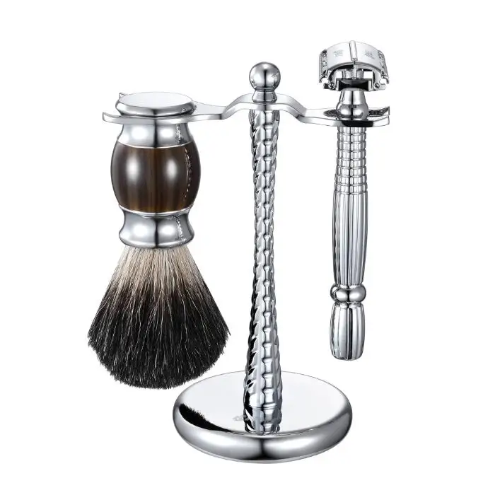 Beard Brushes Bowl Private Logo Men Shaving Razor Travel Shaving Kits