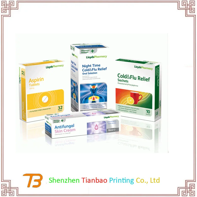 Factory cheap accept customized medicine pharmaceutical box packaging