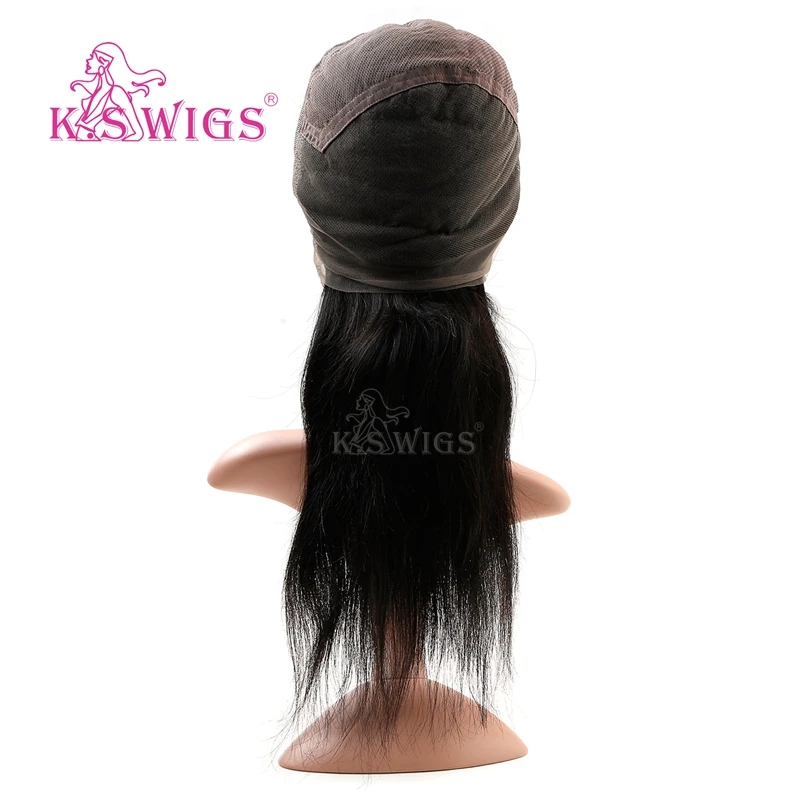 K.S WIGS 20 Inch Brazilian Hair Wig Transparent  Human Hair 10a Full Lace Wig