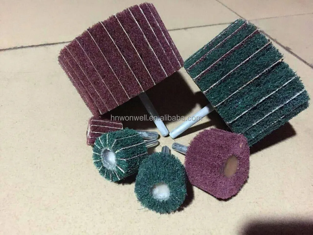 aluminum oxide klingspor cloth abrasive flap wheel with shaft for metal and stainless steel