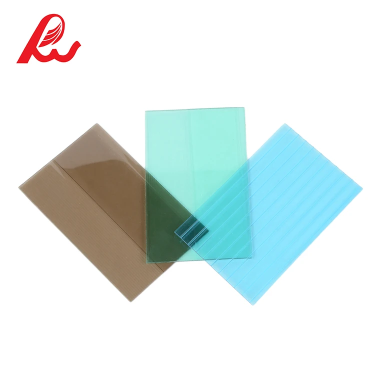 Clear and colored polycarbonate stripe plastic roofing sheets for greenhouse
