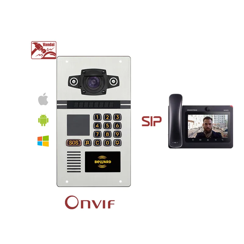 SIP compatible keypad intercom sip door phone camera door bell