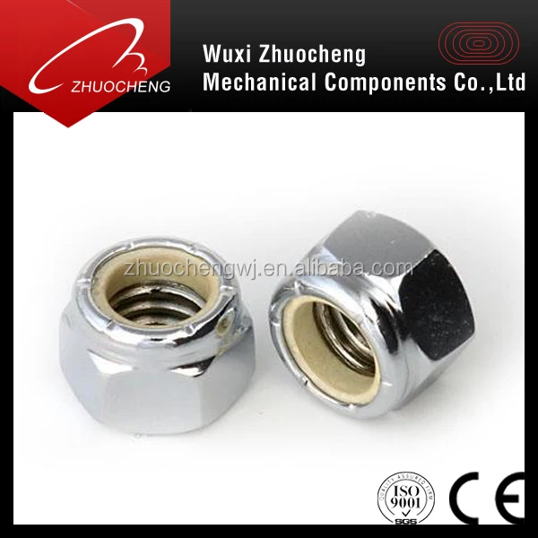 Stainless steel DIN985 hex nylon insert lock nut