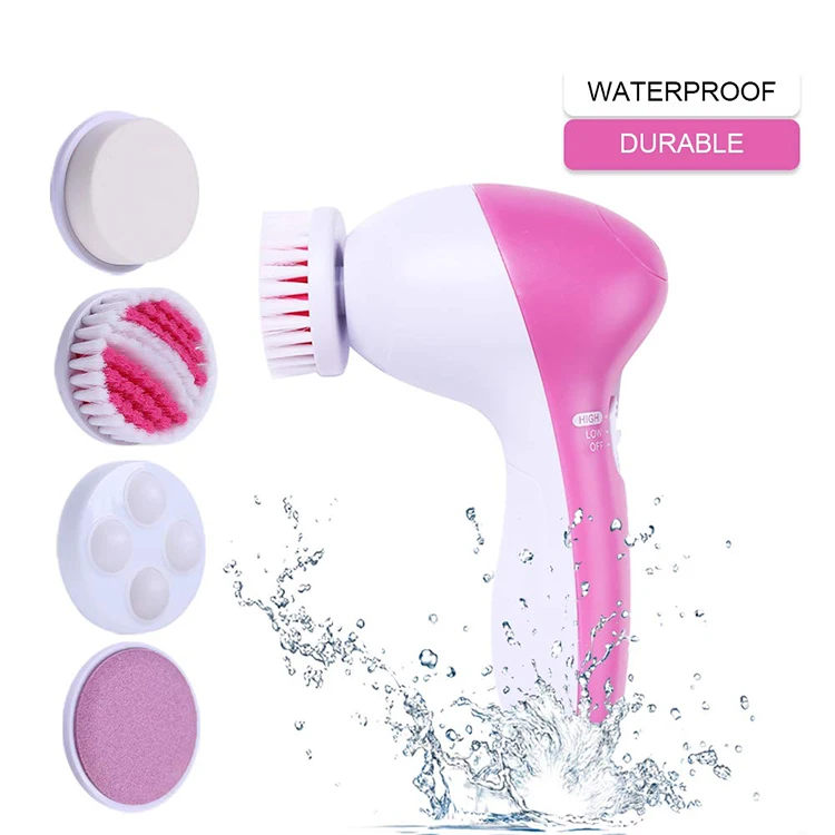 
Private Label Electric Facial Cleansing Brush 4-in-1 Set Waterproof Face Cleaning Brush for Deep Cleansing 