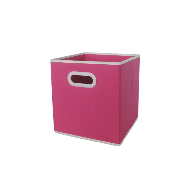 Fabric Storage Bins Cubes Baskets Containers with Plastic Handles for Home Closet Bedroom Drawers Organizers