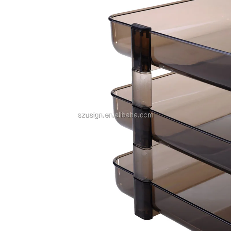 US-4033 Office Plastic Folding Desk Tray File Document Tray
