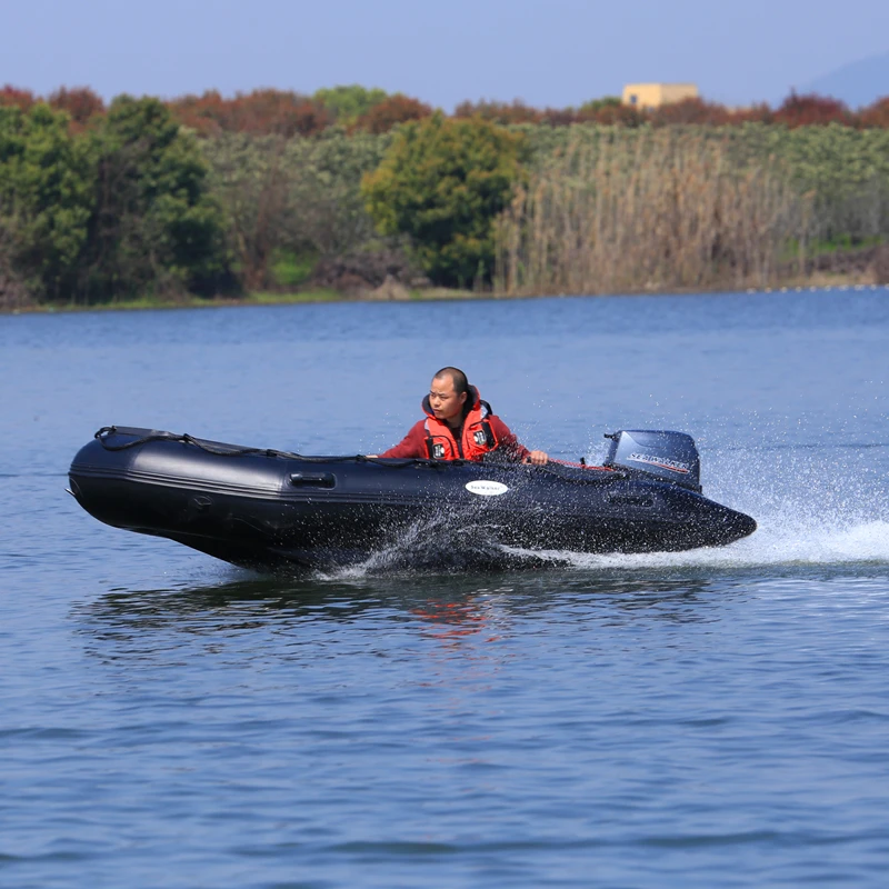 Seawalker 0.9mm PVC inflatable  boat 3.3M  with  aluminum floor  for fishing rowing and drifting