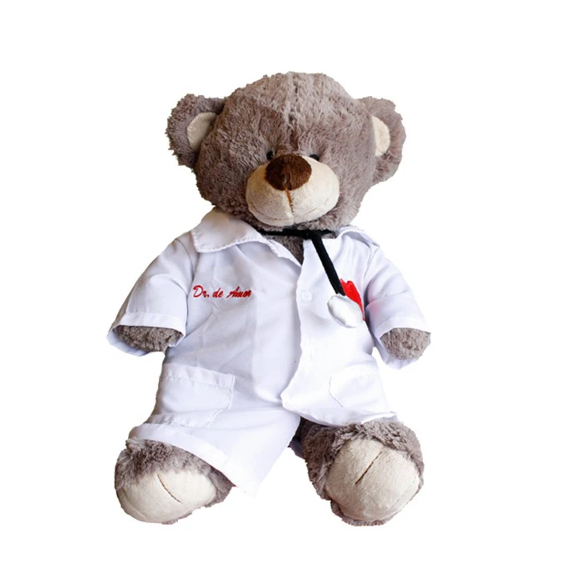OEM Factory Made Plush Uniform Doctor Teddy Bear With Stethoscope