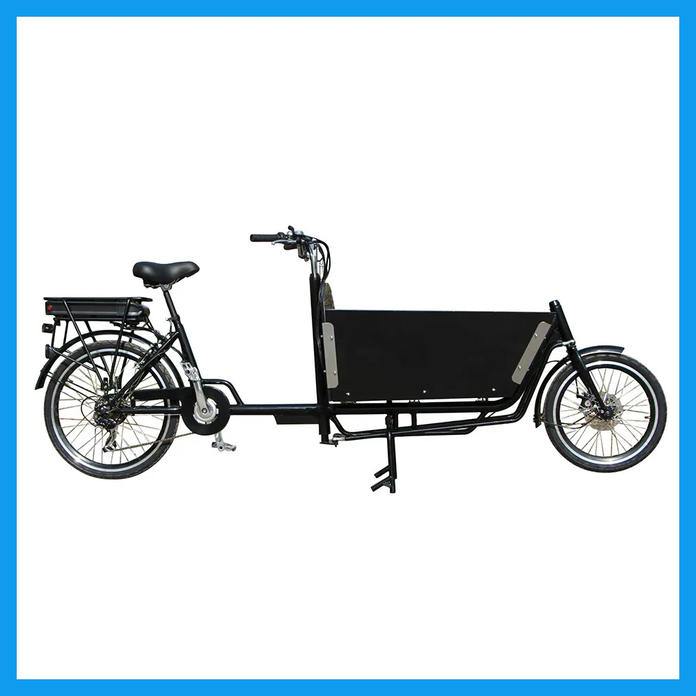 Электрический Семьи Грузовой Велосипед с 2 Колесами с Фронтальной Загрузкой Корзину