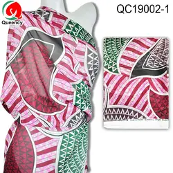 Queency African Ankara Style Soft Transparent Chiffon Fabric Party Dress Uses Of Chiffon Fabric