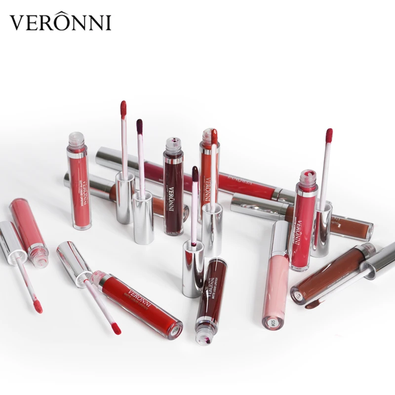 VERONNI Liquid Matte Vegan Lipstick Waterproof Red Lip Makeup Tattoo Lasting Tint Plumper Lip Gloss Rouge A Levre Mat Labiales