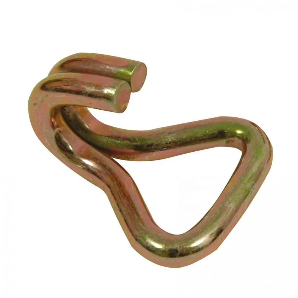 2inch 50mm 5T yellow zinc plated Double J hook