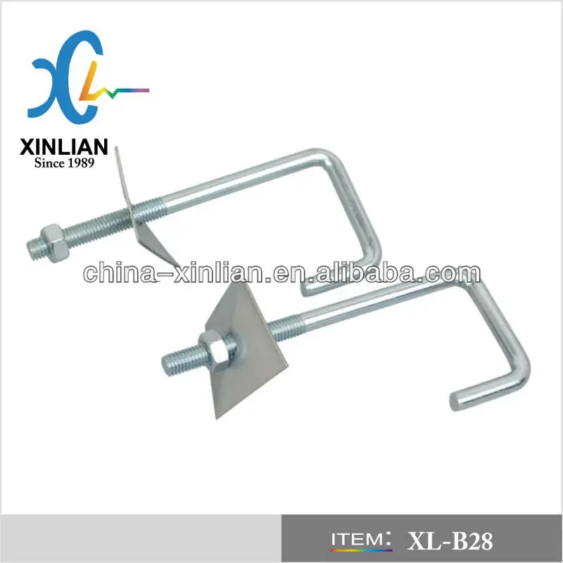 Square Bend Hook Bolt With Steel Washer and Nut