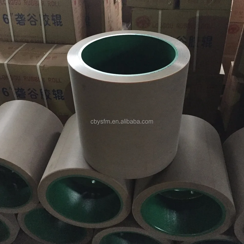 10-дюймовый коричневый подушка из бутадиен-стирольного каучука Риса Резиновый ролик на чугунного литья барабан