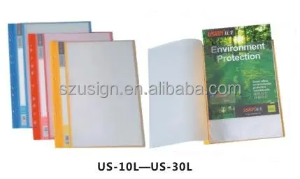 
US-10L Office Plastic A4 11 Holes Clear Book 10 pockets 