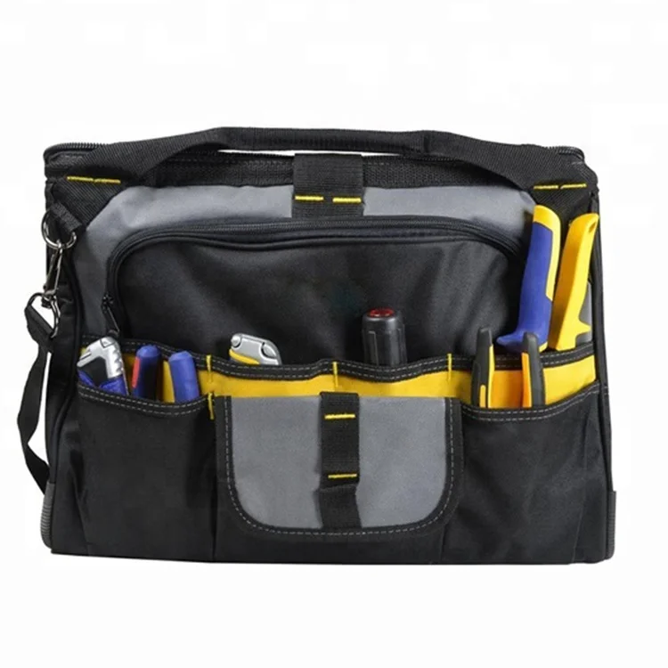 
Large Capacity Multiple Pockets Shoulder Electrical Work Tool Bag 